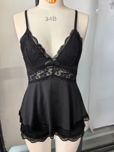 Comfortable lace camisole sleepwear set, casual top and shorts two-piece loungewear for women.