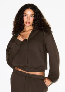Womens brown zip up hoodie and track pants set casual autumn athletic sportswear outfit