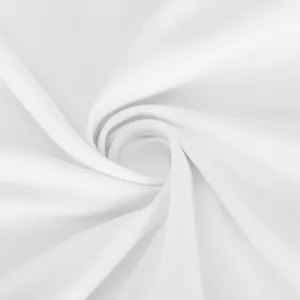 White fabric texture detail close-up, soft stretch textile material for sportswear garment.