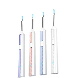 Wireless WiFi smart visual ear cleaner tool with camera, 4 colors set main product view.