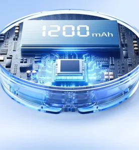 Smart toilet sterilizer detail view showing internal 1200mAh battery and circuit board design.