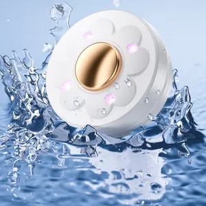 Close-up detail view of the smart toilet sterilizer featuring a sleek flower design and LED.