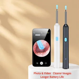 Smart Visual Ear Cleaner LED Light Ear Wax Removal Tool HD Camera Ear Scope Otoscope Kit For Home Daily Care