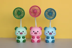 Süßer Cartoon Tier USB Mini Tischventilator, tragbarer kleiner Ventilator für Büro.