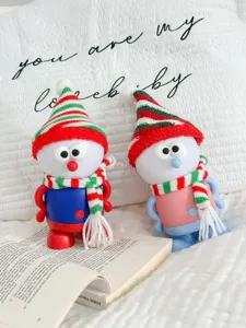 Christmas snowman LED night light USB rechargeable bedside decorative lamp for kids room