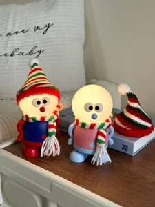 Christmas snowman LED night light USB rechargeable ambient lamp for baby feeding and nursery
