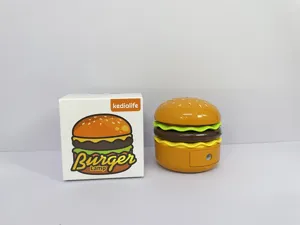 Lampe de bureau hamburger portable avec chargement USB et design mignon pour le bureau.