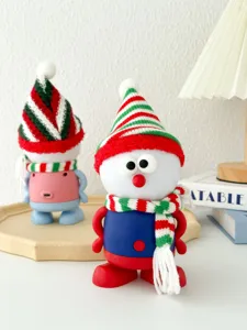 Cute Christmas snowman LED night light USB rechargeable bedside lamp for kids room decor