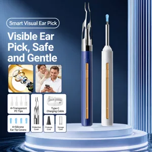 Kit d'outil de nettoyage d'oreille visuel intelligent avec caméra HD et connexion application.