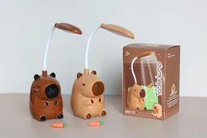 Lampada da scrivania capibara USB ricaricabile luce notturna portatile vista dettaglio