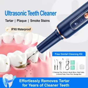 Ultrasonic Dental Scaler Electric Household Teeth Cleaner Tartar Remover Oral Care Tool With LED Light IPX6 Waterproof