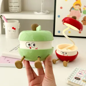 Lampe de bureau pliante LED en forme de pomme rechargeable USB veilleuse mignonne