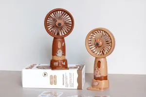 Ventilatore portatile a mano con base USB ricaricabile simpatico ventilatore da tavolo