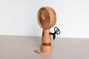 Mini ventilatore portatile con base ricaricabile tramite USB, ventilatore personale da tavolo.