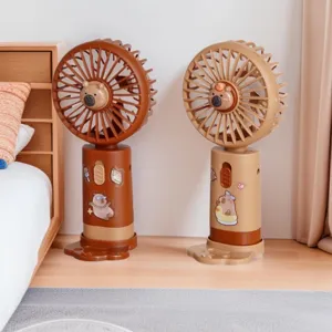 Mini Ventilatore Portatile Ricaricabile USB Ventilatore Da Tavolo Portatile Con Simpatico Design Di Animali Cartoon E Base Per Ufficio Esterno Viaggio