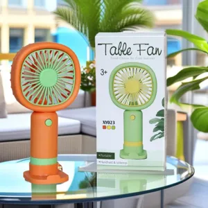Tragbarer Handventilator mit Basis, USB wiederaufladbarer Mini Ventilator für den Sommer.