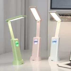 Φόρητη Αναδιπλούμενη Λάμπα Γραφείου LED Επαναφορτιζόμενη USB Ανάγνωση Μαθητών Φως Νυκτός Κομοδίνου Με Ψηφιακή Oθόνη Έλεγχος Αφής