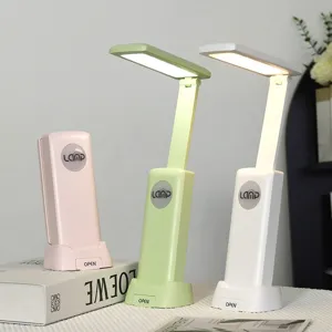 Φρητή πτυσσόμενη LED επιτραπέζια λάμπα με θύρα USB και μπαταρία 1200mAh για διάβασμα.