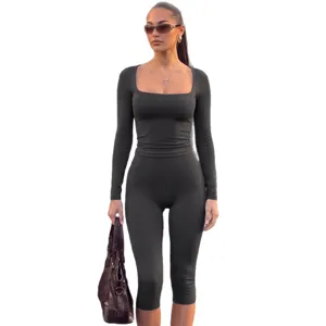 Damen Langarm Crop Top Und Yoga Shorts Set Freizeit Fitness Sportbekleidung Outfit Sommer
