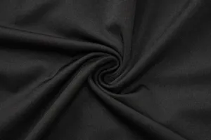 Black dress fabric detail texture, soft and stretchy material close-up view for summer.