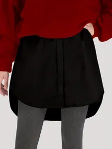 Falscher Hemdsaum zum Layering, elastischer Bund Mini Verlängerung für Damen Rock.