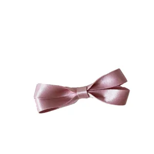 Pinza de pelo con lazo de satén rosa estilo dulce accesorio elegante coleta para mujer