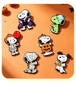 Halloween Snoopy enamel pins set cute cartoon vampire pumpkin ghost brooch badge decor