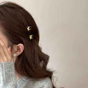 Mini pince à cheveux strass petit cheval pour femme accessoire de frange mignon
