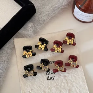Mini pinces à cheveux cheval en strass, accessoires étincelants pour femmes et filles.