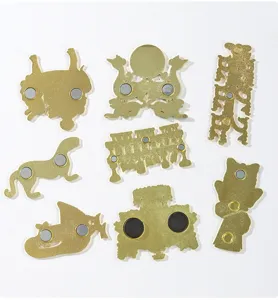 Museum cultural creative fridge magnet alloy back view detail multi-style souvenir item