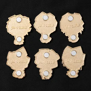 Metal floral fridge magnets set, creative magnetic tulip sunflower rose design back view.