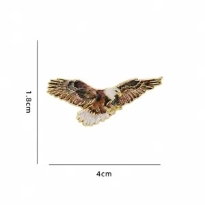 Soaring eagle metal enamel pin badge, bird lapel brooch for shirt collar fashion accessory