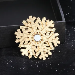Imán de nevera copo de oro vintage giratorio cristal decoración accesorio regalo