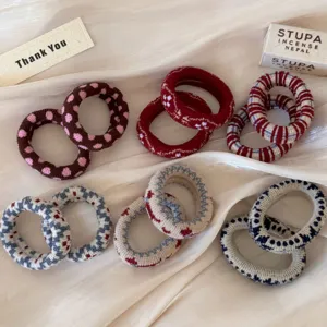 Coleteros de punto elegantes con lunares y patrones de cuadros para mujeres y niñas uso diario.