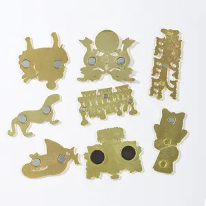Museum cultural creative fridge magnet metal alloy historical artifact souvenir back view