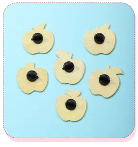 Apple brooch pin back detail, metal enamel badge accessories for teacher gift and graduation.