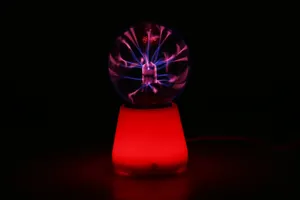 Lámpara de Bola de Plasma USB de 3 Pulgadas Magica Rayo Esfera Luz Nocturna Regalo Top