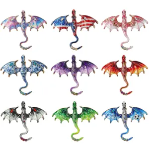 Strass fliegender Drache Brosche Pin für Damen und Herren, stilvolles Metall Kristall Anzug Zubehör.