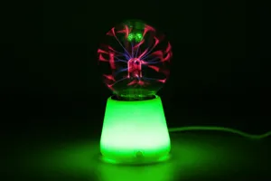 Lámpara Bola de Plasma USB de 3 Pulgadas Mágica Rayo Noche Luz Decoración Colorida Regalo