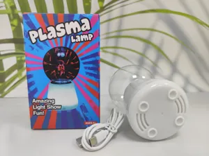 Lampara de plasma USB 3 pulgadas bola magica colorida rayo luz nocturna regalo top