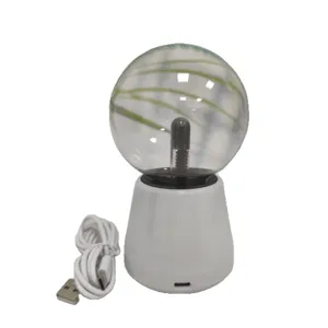 Bola De Plasma USB De 3 Pulgadas Novedad Lámpara Mágica De Rayos Luz Nocturna De Escritorio