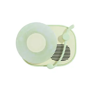 Retro Platenspeler Bluetooth Luidspreker Draagbare Draadloze Audio Mini Bureau Decoratieve Luidspreker Met Omgevingslicht