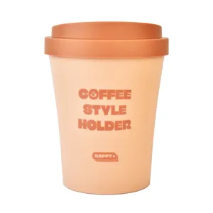 Mini desktop storage bucket cup holder cute office table organizer plastic waste bin container