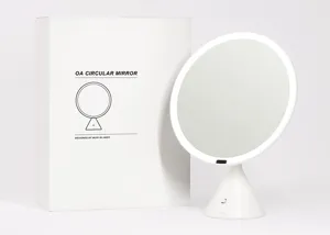 Specchio per trucco LED da tavolo minimalista con sensore tattile e tre diverse modalità di luce.