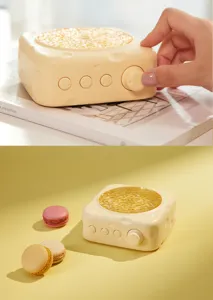 Altoparlante Bluetooth formaggio creativo con luce ambientale ad onda d'acqua, audio carino.