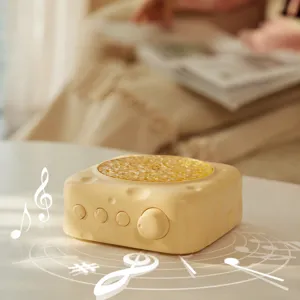 Altoparlante Bluetooth Formaggio Creativo Proiezione Onde d'Acqua Luce Ambientale USB Ornamento da Scrivania Multifunzionale Soundbox Regalo