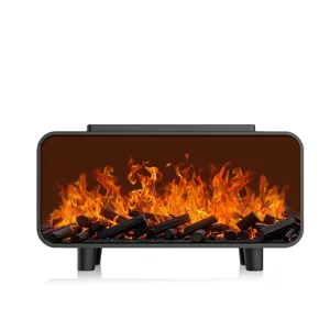 Simulated Fireplace Flame Humidifier Essential Oil Diffuser Desktop USB Aromatherapy Machine With Colorful Light Home Office