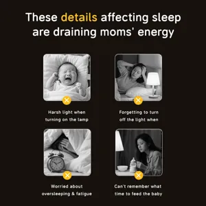 Portable alarm clock night light helps solve night lighting issues, prevents harsh light, and sleep.