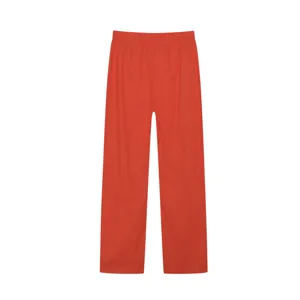 Comfortabele effen casual lange broek voor dames, stijlvol en ademend dagelijks.