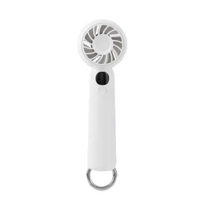 Portable Handheld Fan USB Rechargeable Mini Personal Fan With Digital Display 5 Speeds Lanyard Design For Outdoor Office